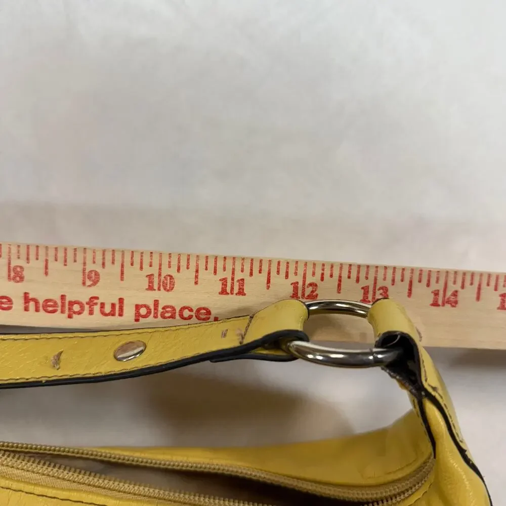 Nine & Co Yellow Handbag‎ Shoulder Bag Purse Faux Leather Retro Y2K Babydoll - Picture 11 of 12
